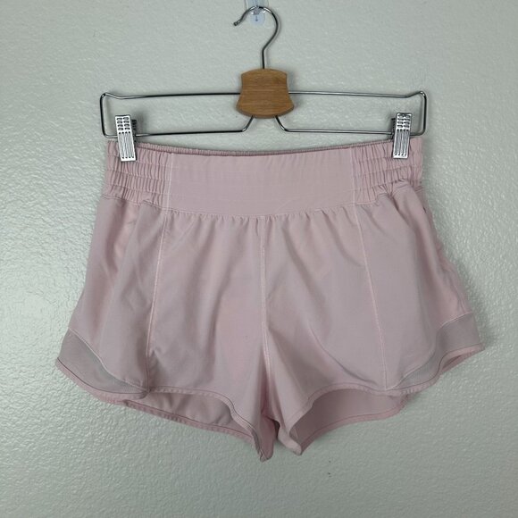 Lululemon Hotty Hot High-Rise Lined Short 2.5" 8 Strawberry Milkshake Mesh Swift - Picture 2 of 10